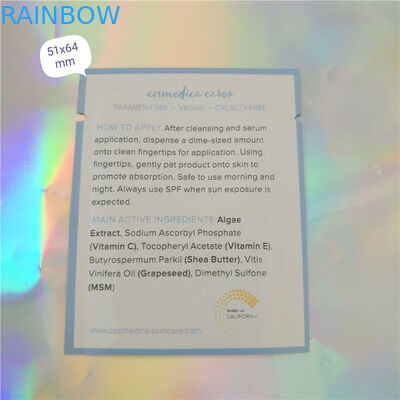 プラスチック アルミ ホイルの袋の包装のサンプル磨き粉の化粧品、3側面のシーリング化粧品のサンプル磨き粉