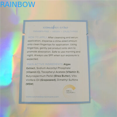 プラスチック アルミ ホイルの袋の包装のサンプル磨き粉の化粧品、3側面のシーリング化粧品のサンプル磨き粉