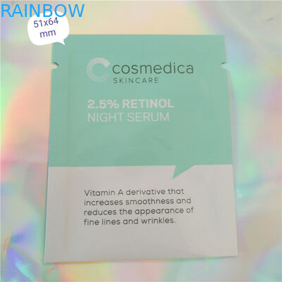 プラスチック アルミ ホイルの袋の包装のサンプル磨き粉の化粧品、3側面のシーリング化粧品のサンプル磨き粉