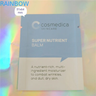 プラスチック アルミ ホイルの袋の包装のサンプル磨き粉の化粧品、3側面のシーリング化粧品のサンプル磨き粉