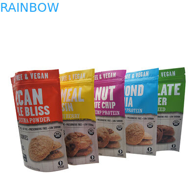 チョコ チップ クッキーのビスケットのために包むジッパー袋のプラスチック袋を立てて下さい