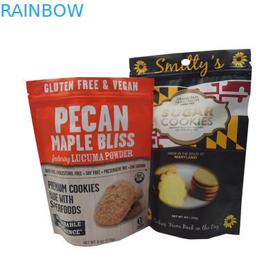 チョコ チップ クッキーのビスケットのために包むジッパー袋のプラスチック袋を立てて下さい