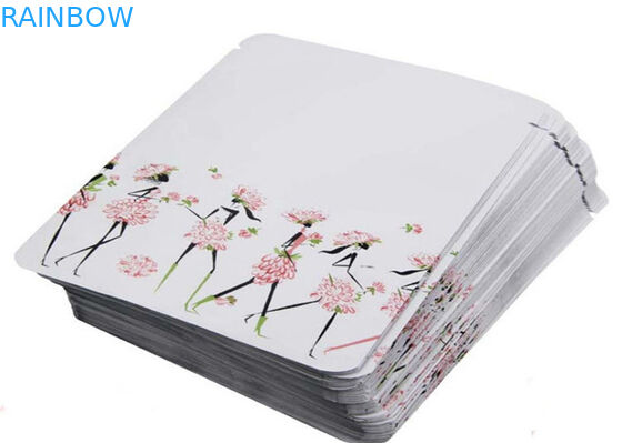 習慣は3つのマスクのための側面によって密封された白い色のサンプル プラスチック包装袋を印刷しました