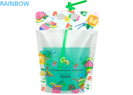 透明な100ml/200mlはジッパーとの袋のフル カラーの印刷を立てます