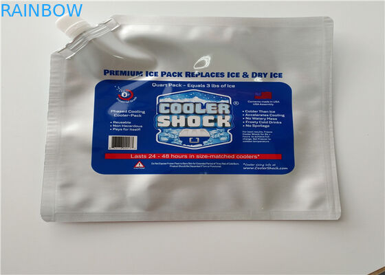 スーパーマーケットの魚介類は使い捨て可能なアルミ ホイルの絶縁されたより涼しい袋/アイス パック実を結びます