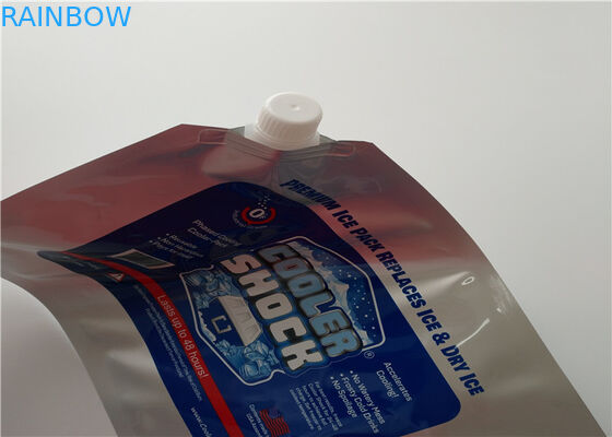 スーパーマーケットの魚介類は使い捨て可能なアルミ ホイルの絶縁されたより涼しい袋/アイス パック実を結びます