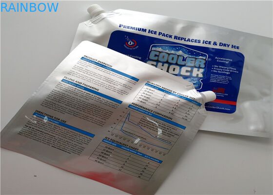 スーパーマーケットの魚介類は使い捨て可能なアルミ ホイルの絶縁されたより涼しい袋/アイス パック実を結びます