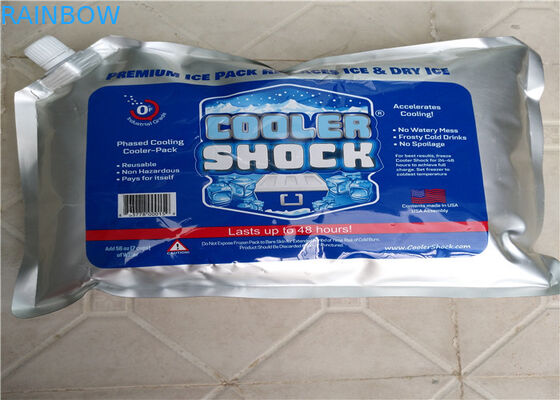 スーパーマーケットの魚介類は使い捨て可能なアルミ ホイルの絶縁されたより涼しい袋/アイス パック実を結びます