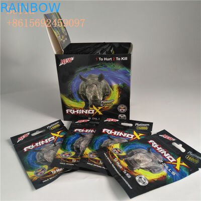 ジップ ロック式の丸薬を包むこつの穴のプラスチック袋はロゴの印刷を用いるプラスチック ジッパー ホイル袋を袋に入れます