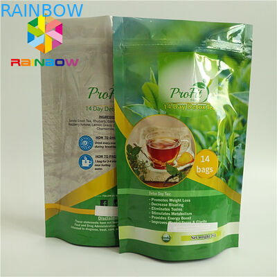 食品等級は茶/コーヒーのためにヒート シールされるジッパーの袋のプラスチックを立てます