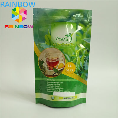 食品等級は茶/コーヒーのためにヒート シールされるジッパーの袋のプラスチックを立てます