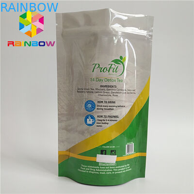 食品等級は茶/コーヒーのためにヒート シールされるジッパーの袋のプラスチックを立てます