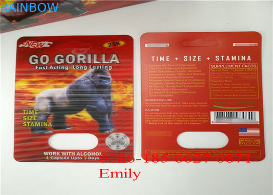 薬剤の産業のために熱い押すことを包む赤いGoldreallasのプラスチック包装