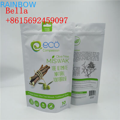 カスタム化色のアルミ ホイルはクッキーの包装のためのジッパーの上のハンドルを袋に入れます