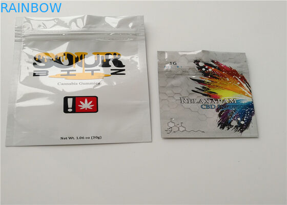 透明な色のアルミ ホイルの草の香包装の無光沢OPPの材料