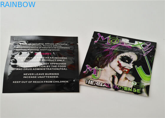 透明な色のアルミ ホイルの草の香包装の無光沢OPPの材料