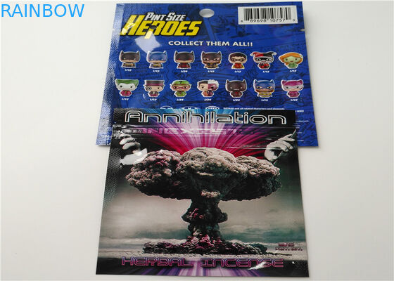 透明な色のアルミ ホイルの草の香包装の無光沢OPPの材料