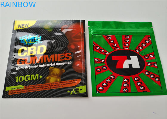 透明な色のアルミ ホイルの草の香包装の無光沢OPPの材料