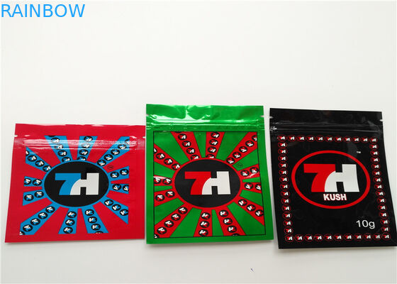 透明な色のアルミ ホイルの草の香包装の無光沢OPPの材料