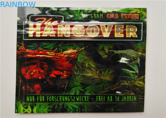 透明な色のアルミ ホイルの草の香包装の無光沢OPPの材料