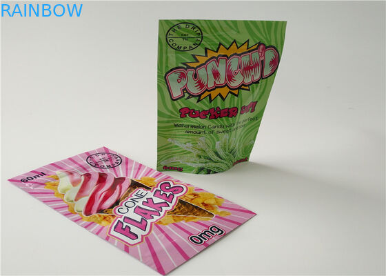 透明な色のアルミ ホイルの草の香包装の無光沢OPPの材料