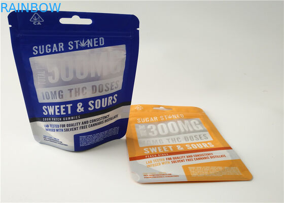 透明な色のアルミ ホイルの草の香包装の無光沢OPPの材料