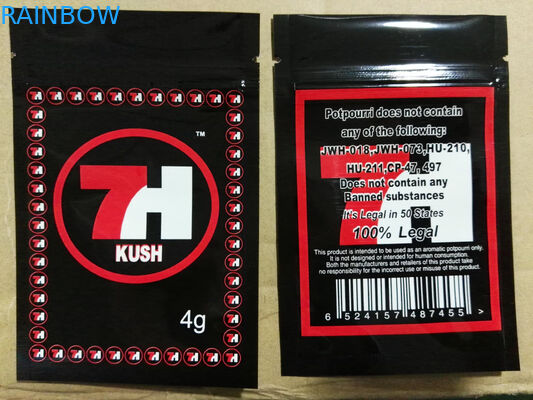 光沢のあるホイルのプラスチック ジッパー袋7hの注文のラベルはCBDの種のカプセルのために印刷しました