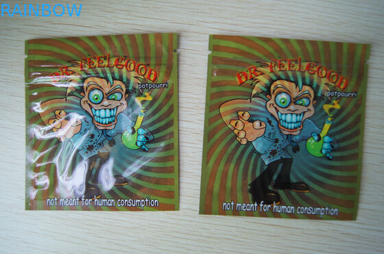 包むこはく色の葉の草の香保証3側面のシールの袋4g