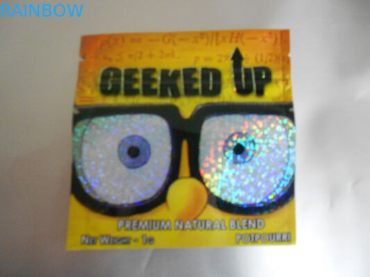 包むこはく色の葉の草の香保証3側面のシールの袋4g