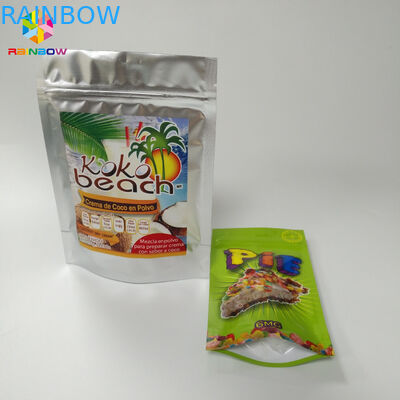 多彩上のジップ ロック式の破損のノッチが付いている袋袋のマットの表面を立てて下さい