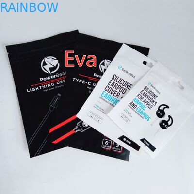 プラスチックのジッパーのシールはヨーロッパの掛かる穴と扱うグラビア印刷の印刷表面を袋に入れます