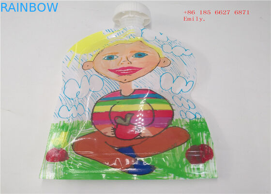 フルーツ ジュースのためのプラスチック圧搾の食品等級を包む再使用可能な口の袋