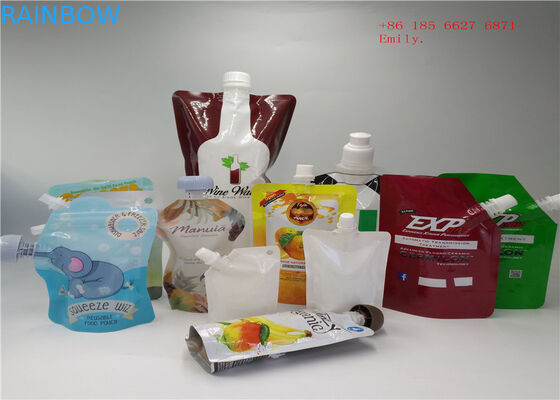 フルーツ ジュースのためのプラスチック圧搾の食品等級を包む再使用可能な口の袋