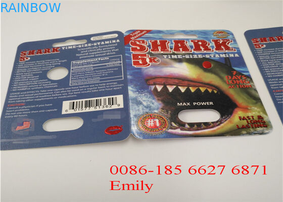 男性の強化の丸薬のためのカスタマイズされたロゴのまめカード包装ペット材料