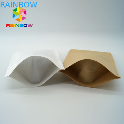 パーソナル 小型 スナック 食品 包装 ポップコーン用のカスタマイズされたブラウンクラフト紙