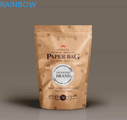 パーソナル 小型 スナック 食品 包装 ポップコーン用のカスタマイズされたブラウンクラフト紙