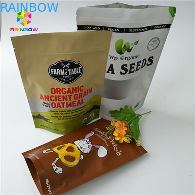 食品等級蛋白質の粉の乾燥したナットはジッパーの袋の透明な包装袋を立てます