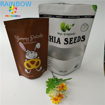 食品等級蛋白質の粉の乾燥したナットはジッパーの袋の透明な包装袋を立てます