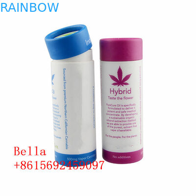 草のための円形CBDオイルの紙箱の包装の管の円柱形によってカスタマイズされるロゴ