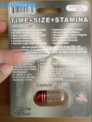 サイ69/7つのカプセルの性の丸薬のまめカード包装の無光沢/光沢のある表面の終わり