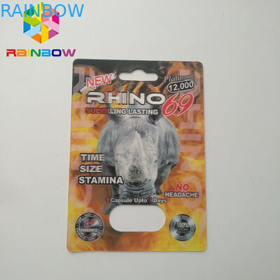 性の丸薬カプセルのサイ69のパッケージのカード箱を包む頭痛のプラスチック包装無し