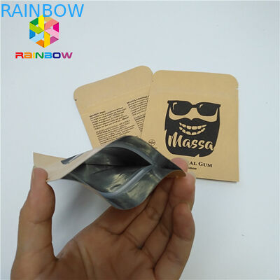 カスタマイズされたサンプル クラフト紙3の側面によって密封される袋を包む丸薬ホイルの袋