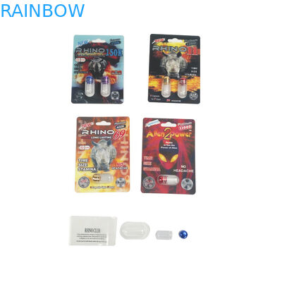 最も新しいマンバの黒の馬のパッキングの男性の強化の丸薬サイ600K 700Kプラチナ性の丸薬パックのための極度のヒョウ3Dカード