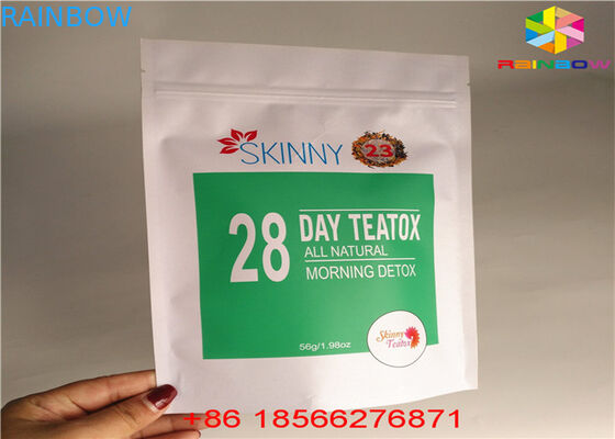 Matchaの茶はジッパーの袋を立てます薄板にされた物質的なアルミ ホイルがクラフト紙をリサイクルする