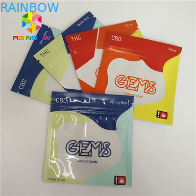 密封された3側面はポリ袋Ziplockによってカスタマイズされた粘着性キャンデーの包装を印刷しました