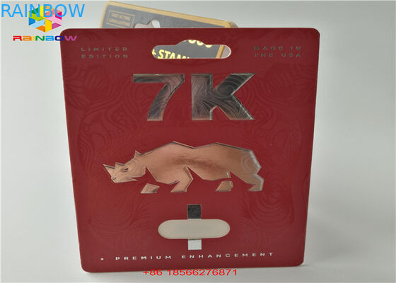 二重穴が付いている3Dディスプレイ・ケースのカプセルの紙箱を包む性の丸薬まめカード