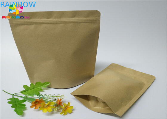 クラフトは紙袋のナットの技術の砂糖のスナックの窓の包装のZiplockをカスタマイズしました