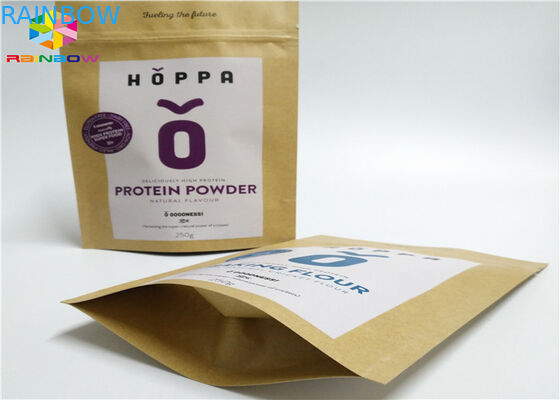 クラフトは紙袋のナットの技術の砂糖のスナックの窓の包装のZiplockをカスタマイズしました