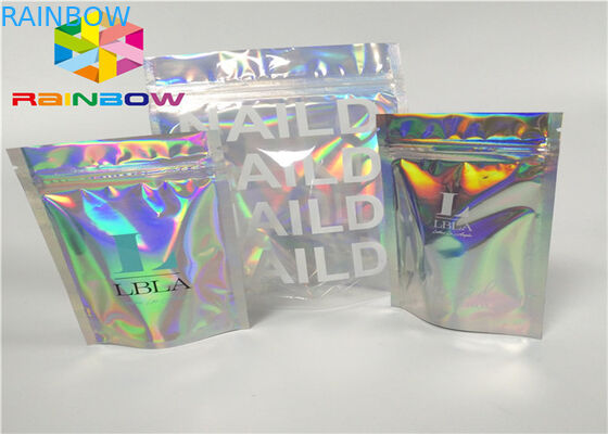 印刷のジッパーのプラスチック マイラー ホイルのレーザー光線写真ジップ ロック式の包装のホログラム レーザーはギフト/びんのためのジッパーの袋袋を立てます