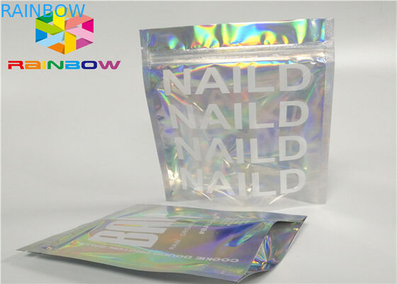 印刷のジッパーのプラスチック マイラー ホイルのレーザー光線写真ジップ ロック式の包装のホログラム レーザーはギフト/びんのためのジッパーの袋袋を立てます